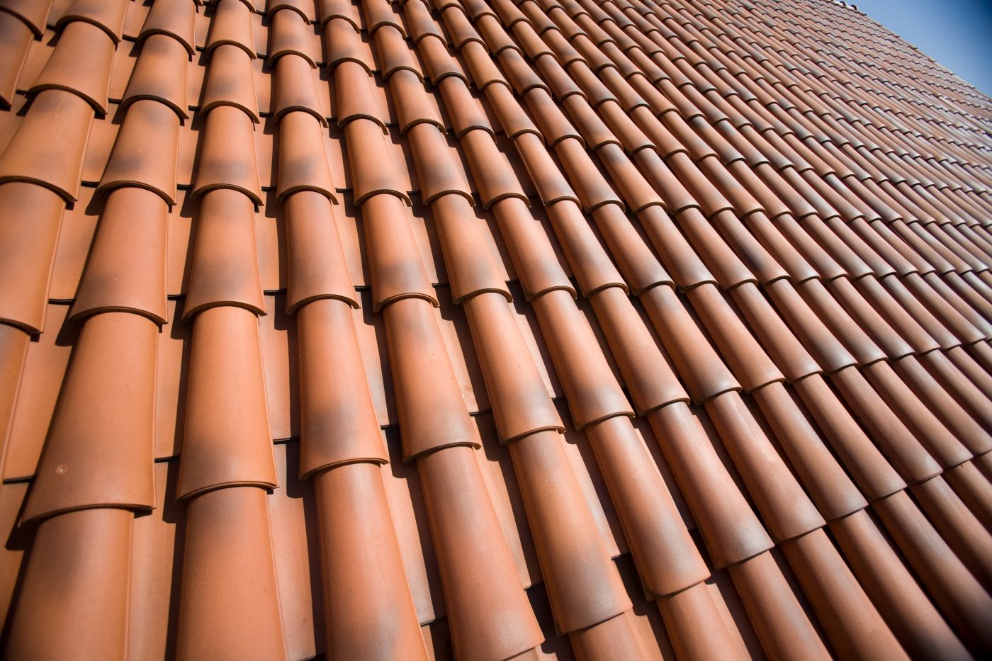 Single family house with monk and nun roof tile Poland